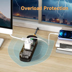 Surge Protector Power Strip, Covozon 3 Outlets 6ft Extension Cord, 1875W - Image 4