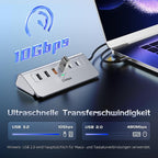 USB C Hub Ethernet, 10-in-1 USB Docking Station 10Gbps - Image 4