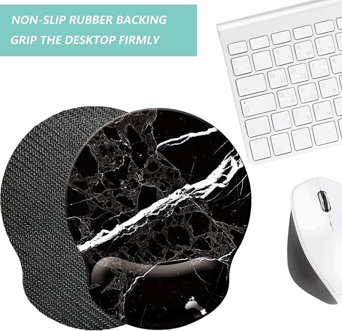 Mouse Pad with Wrist Support, Ergonomic Mouse Pad with Memory Foam Wrist Rest - Image 4