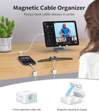 9 Pack Magnetic Cable Clips Cord Organizer, Desk Cable Management Accessories - Image 2