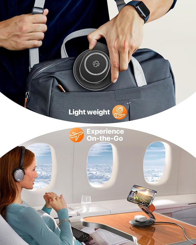EXW Travel Charging Station for Magsafe Charger, Wireless Charging Station for - Image 4