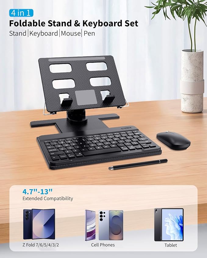 Desk Stand and Bluetooth Keyboard Combo - Image 2