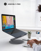 LULULOOK Laptop Stand for Desk 2025, 360 Rotating Adjustable Laptop Riser - Image 6