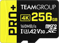 TEAMGROUP A2 Pro Plus Card 256GB Micro SDXC UHS-I U3 A2 V30, Read/Write up to by TEAMGROUP