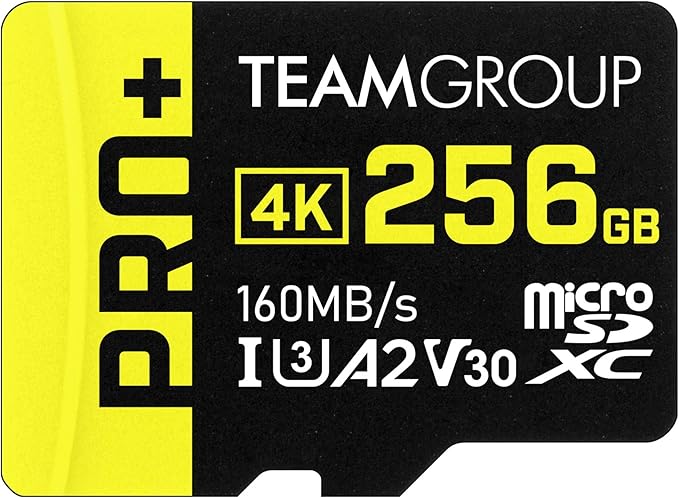 TEAMGROUP A2 Pro Plus Card 256GB Micro SDXC UHS-I U3 A2 V30, Read/Write up to by TEAMGROUP