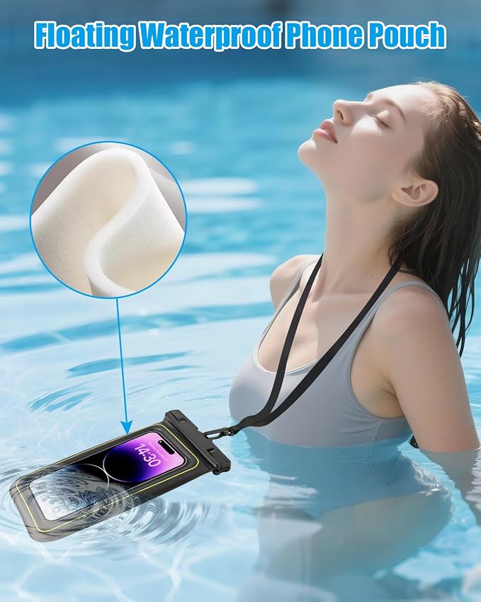 Waterproof Phone Pouch 2 Pack, IP68 Floating Waterproof Phone Case, - Image 7