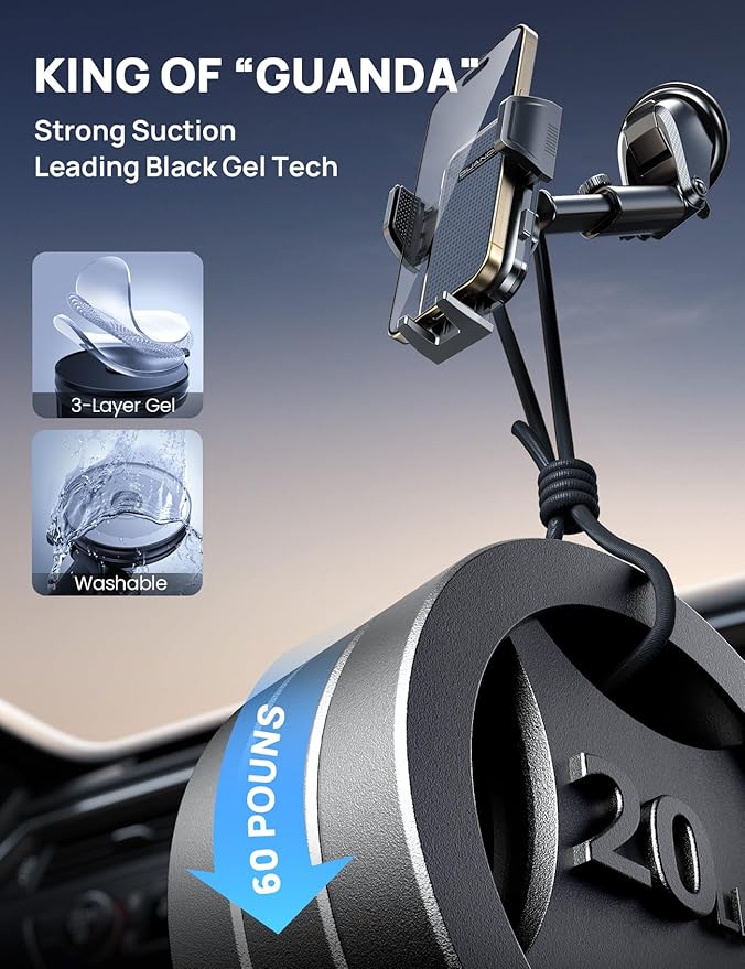 Dashboard Phone Holders for Your Car, Car Cell Phone Holder, Rotatable Suction - Image 5