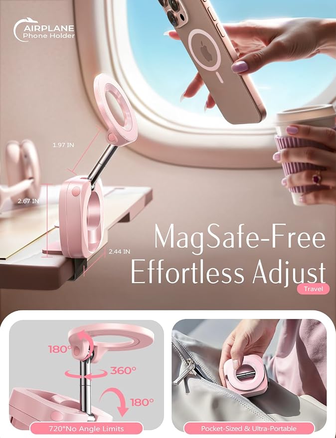 LISEN Airplane Phone Holder Travel Essentials - Image 2