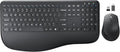 Wireless Keyboard and Mouse Combo, EDJO 2.4G Full-Sized Ergonomic Computer by EDJO