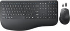 Wireless Keyboard and Mouse Combo, EDJO 2.4G Full-Sized Ergonomic Computer by EDJO