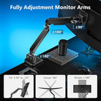 WALI Single Monitor Gas Spring Desk Mount, Heavy Duty Monitor Arm - Image 4