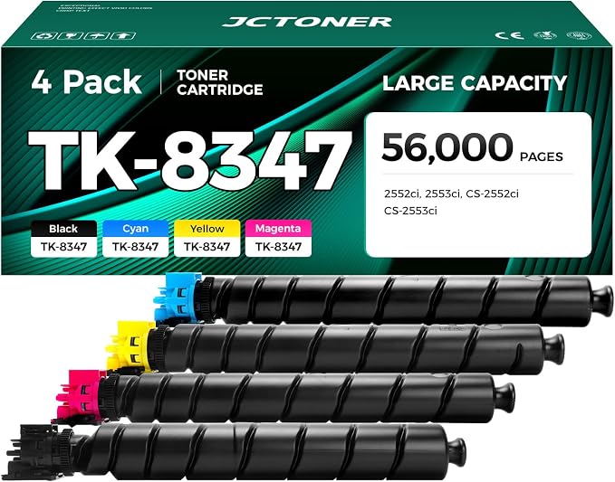 TK-8347 TK8347 Toner Cartridge Set 4-Pack High Yield Replacement by JCTONER