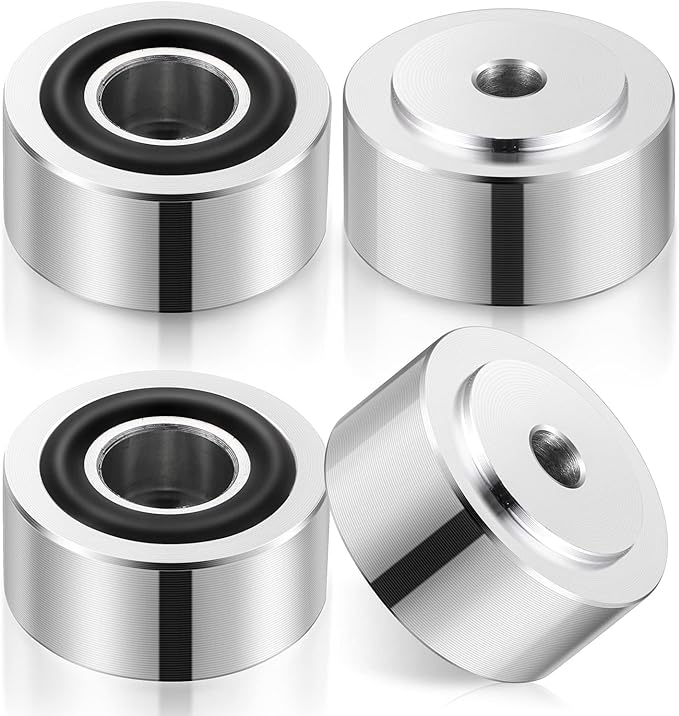 Facmogu 4PCS Silver Aluminum Alloy Speaker Isolation Feet, Turntable Isolation by Facmogu