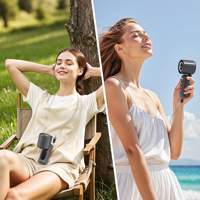 Portable Handheld Mini Fan, Speed Adjustable Turbo Personal Fan, 4000mAh - Image 7
