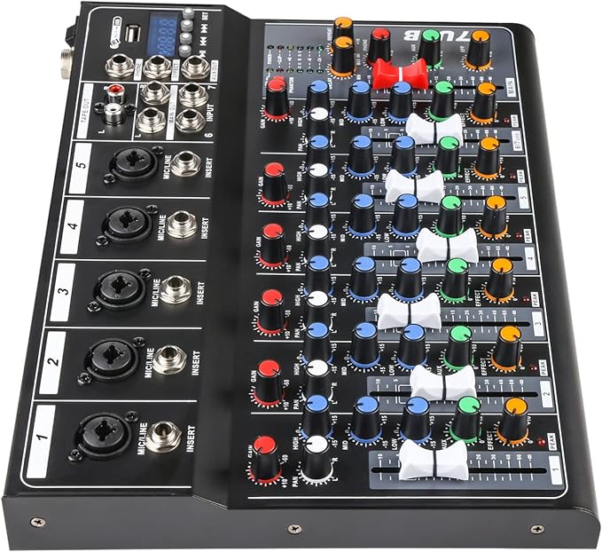 Dj Mixers 7 Channel Audio Mixer Sound Board - Image 6