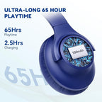 KVIDIO Bluetooth Headphones Over Ear, 65 Hours Playtime Wireless Headphones - Image 2