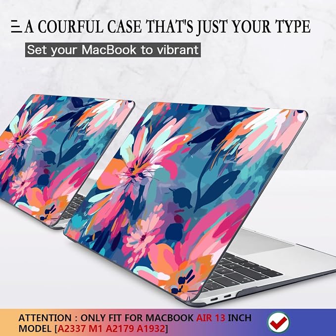 CISSOOK Compatible with MacBook Air 13 inch Case 2021, 2020-2018 Release M1 - Image 3