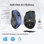 TECKNET Wireless Mouse, 2.4G Ergonomic Optical Mouse, Computer Mouse - Image 5