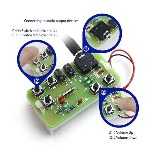 Soldering Practice Kit DIY Stereo Radio Plug-in Circuit Kit Learn Soldering Kit - Image 4