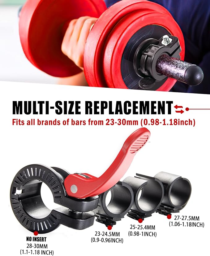 Narrow Barbell Clips 2.5cm Width - Image 2