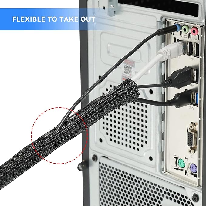 AGPTEK Cable Sleeve, 10ft - Image 5