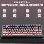 AULA F75 Pro Wireless Mechanical Keyboard, 75% Hot Swappable Custom Keyboard - Image 2