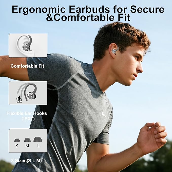 Wireless Earbuds Bluetooth 5.3 Headphones Sports, 48Hrs Playtime Bluetooth - Image 5