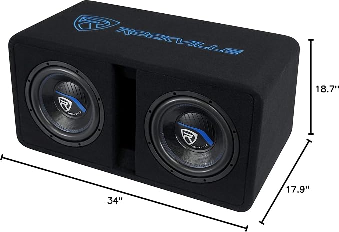 Rockville DV10K52 Dual 10" K5 2400w Car Subwoofers, Pre-Loaded Vented Sub - Image 8