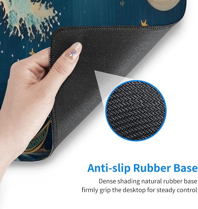 Gaming Mouse Pad, Large Non-Slip Rubber Base Mousepad, Keyboard Mouse Mat - Image 7