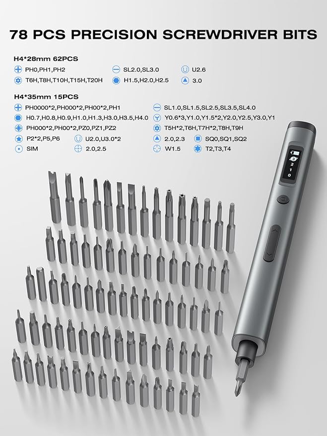 90-in-1 Mini Electric Screwdriver, SMOOTHARMOR Precision Screwdriver Set - Image 4
