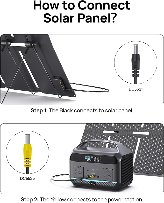 Portable Power Station with Solar Panel 100W, Solar Generator 1200W Peak - Image 7