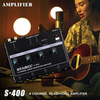 4 Channel Headphone Amplifier, Stereo/Mono Headphone Amp Splitter - Image 5