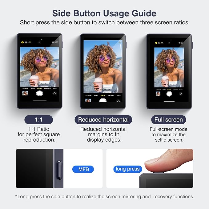 Vlog Selfie Monitor Screen, Magnetic Phone Vlog Selfie Monitor Screen 4K 60fps - Image 8