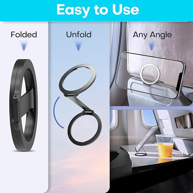 Mini Airplane Magnetic Phone Holder, MagSafe Compatible Magnetic Travel Phone - Image 6
