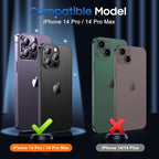 UniqueMe 3 Packs Compatible for iPhone 14 Pro Max/iPhone 14 Pro Camera Lens - Image 7