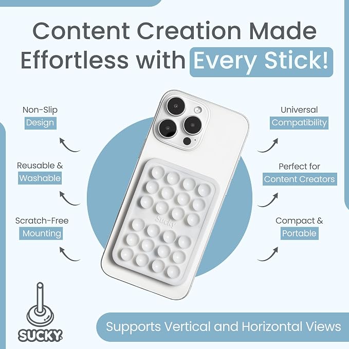 SUCKY Silicone Suction Phone Case Adhesive Mount - Image 5