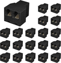 Uvital RJ12 6P6C 3 Female Telephone Line Splitters, Phone Jack Splitter by Uvital