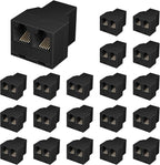 Uvital RJ12 6P6C 3 Female Telephone Line Splitters, Phone Jack Splitter by Uvital