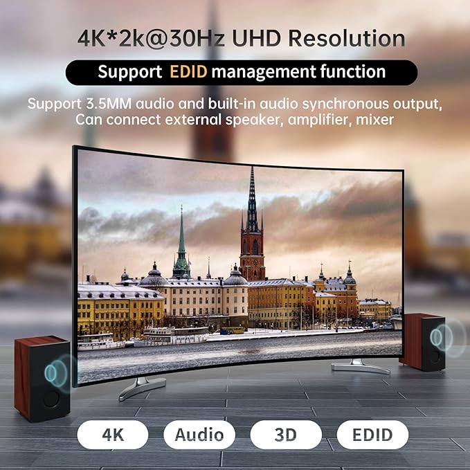 MT-VIKI 4K HDMI Matrix Switch 8X8 w/Web GUI & 3.5mm Stereo Audio w/IR Remote - Image 4