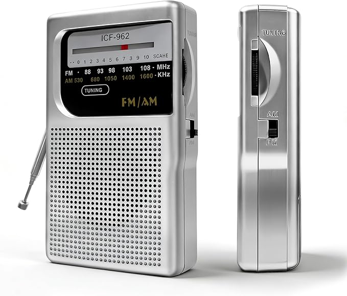 Radios Portable AM FM, Small Radio by BingxueRadio