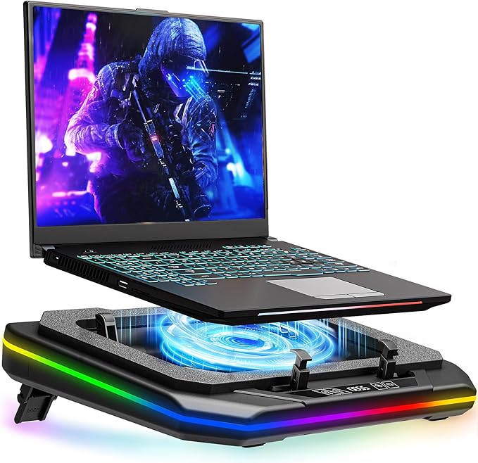 MOUNT PRO Gaming Laptop Cooling Pad, RGB Laptop Cooler Stand by MOUNTPRO