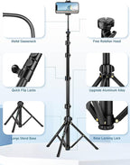 Phone Tripod, Aluminum Tripods Stand - Image 8