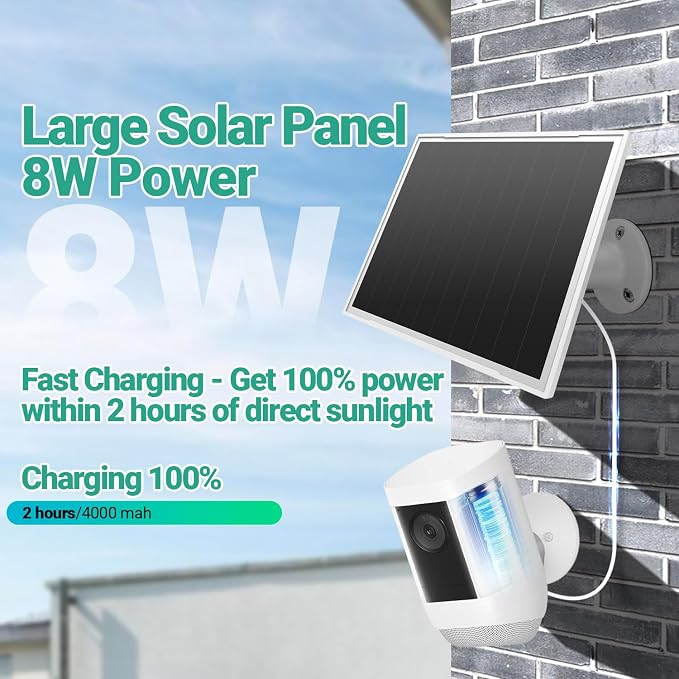 Solar Panel for Ring Camera, 8W High - Image 3