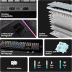EPOMAKER TH108 Full Size Mechanical Keyboard, Wireless Gaming Keyboard - Image 2