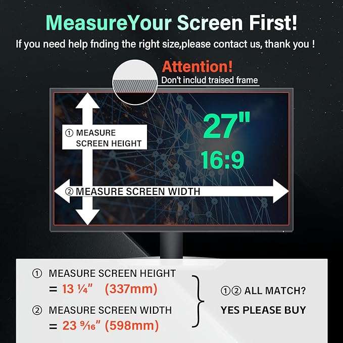 Magnetic 27 Inch Computer Privacy Screen - Image 2