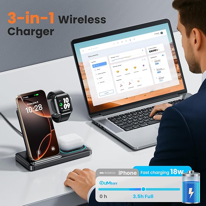 DUMTERR 3 in 1 Wireless Charger - Image 3