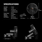 Spider Farmer New Grow Tent Clip Fan 6", EC Motor, Custom 10 Dynamic Wind - Image 7