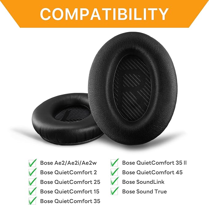 Replacement Ear Pads for Bose QuietComfort 35 & Quiet Comfort 35 II Headphones - Image 2