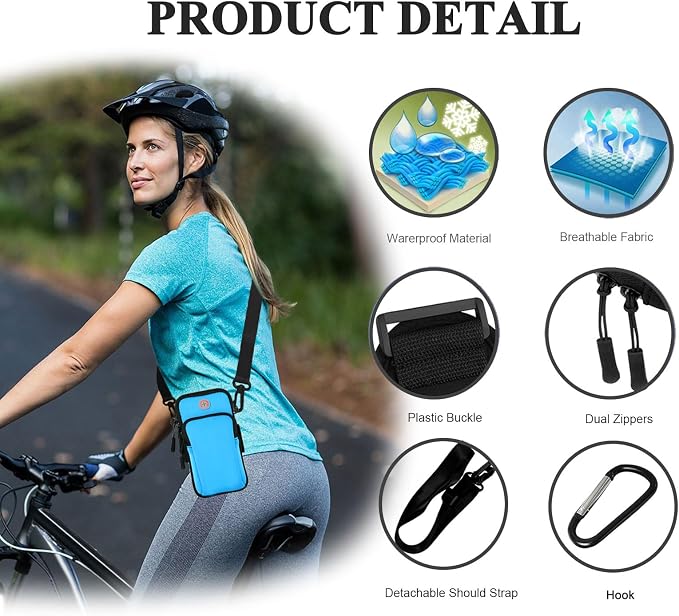 Phone Holder for Running Armband, Cell Phone Purse Crossbody for Women Men Kids - Image 6
