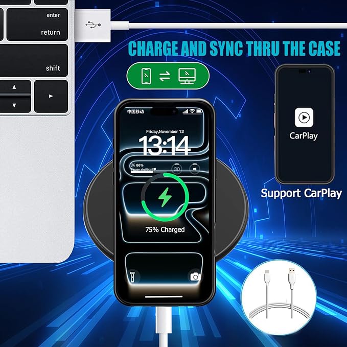Battery Case for iPhone 17 Pro Max, Upgraded 12000mAh Rechargeable Portable - Image 6